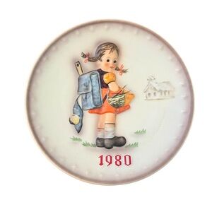Goebel Hummel RARE 1980 Annual School Girl Porcelain Collector Plate West German